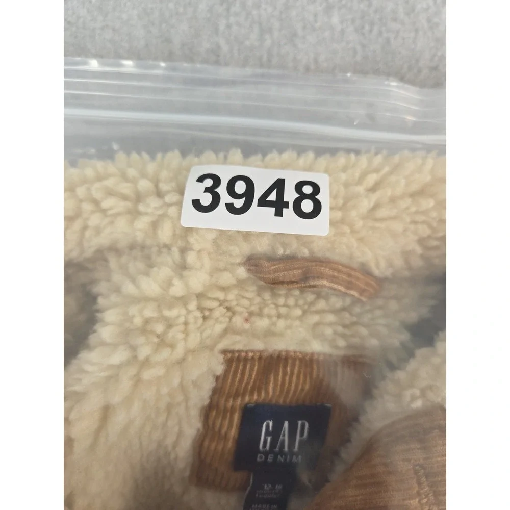 Baby Gap Denim Sherpa Lined Corduroy Trucker Jacket 12-18 Months Grunge Brown‎
